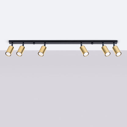 Plafondlamp WINX 6L zwart/goud