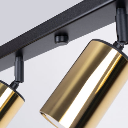 Plafondlamp WINX 6L zwart/goud