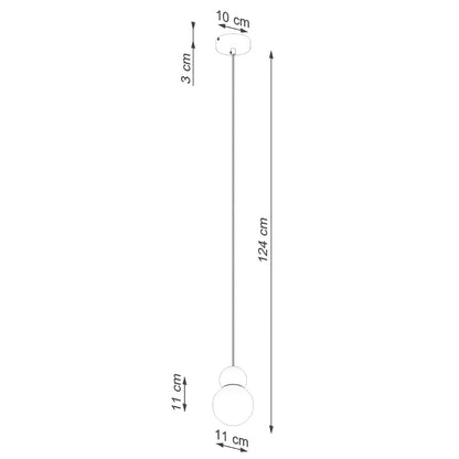 Hanglamp PEKKA 1 wit/natuurlijk hout