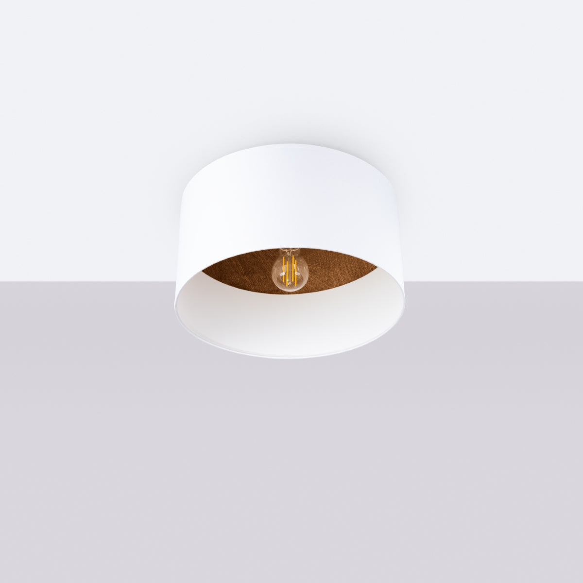 Plafondlamp TELESTO wit/donkerbruin