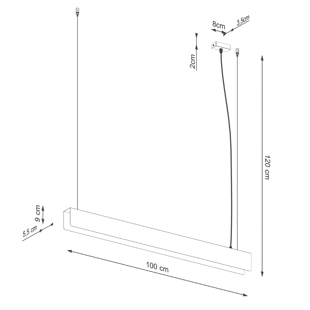 Hanglamp SPARK zwart