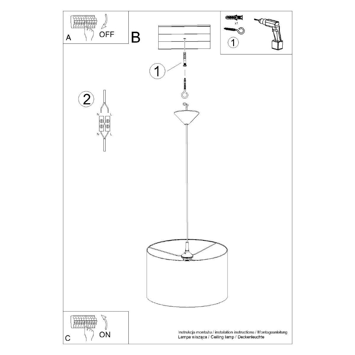 Hanglamp NOVA 40 zwart