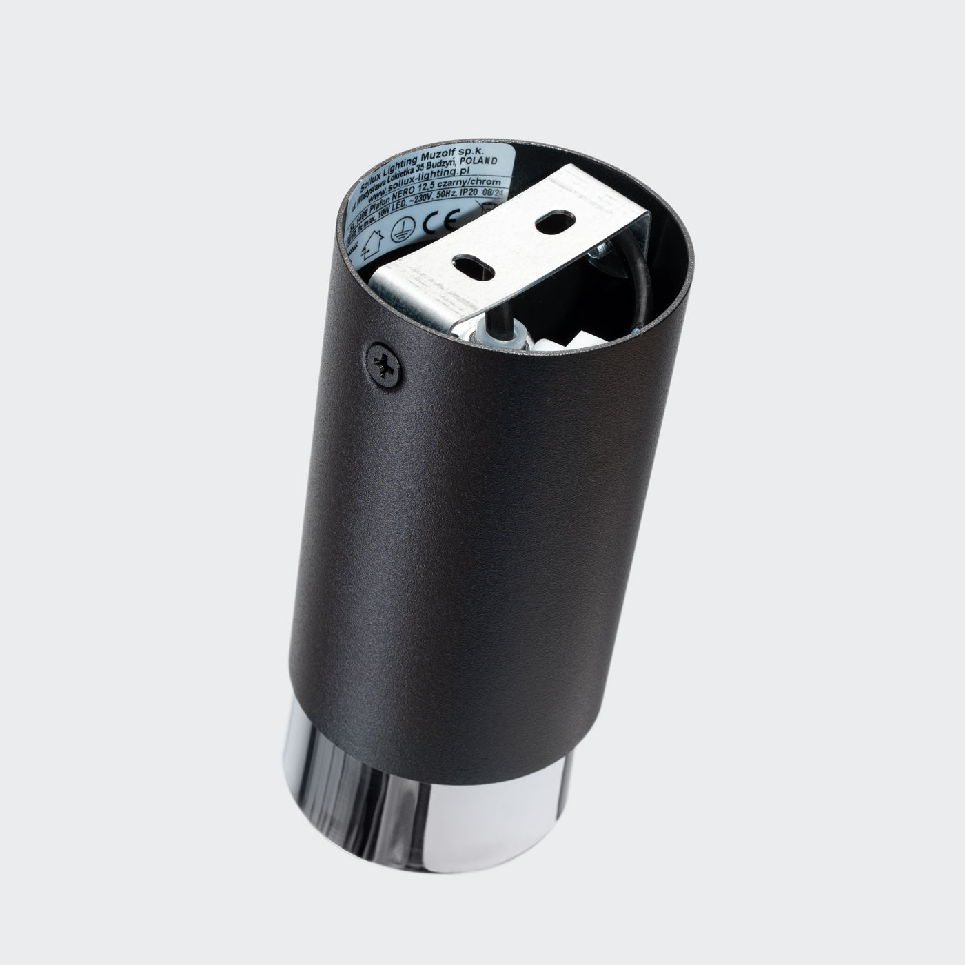 Plafondlamp NERO 12,5 zwart/chroom