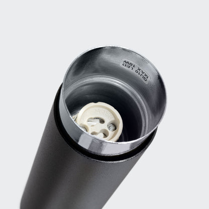 Plafondlamp NERO 12,5 zwart/chroom