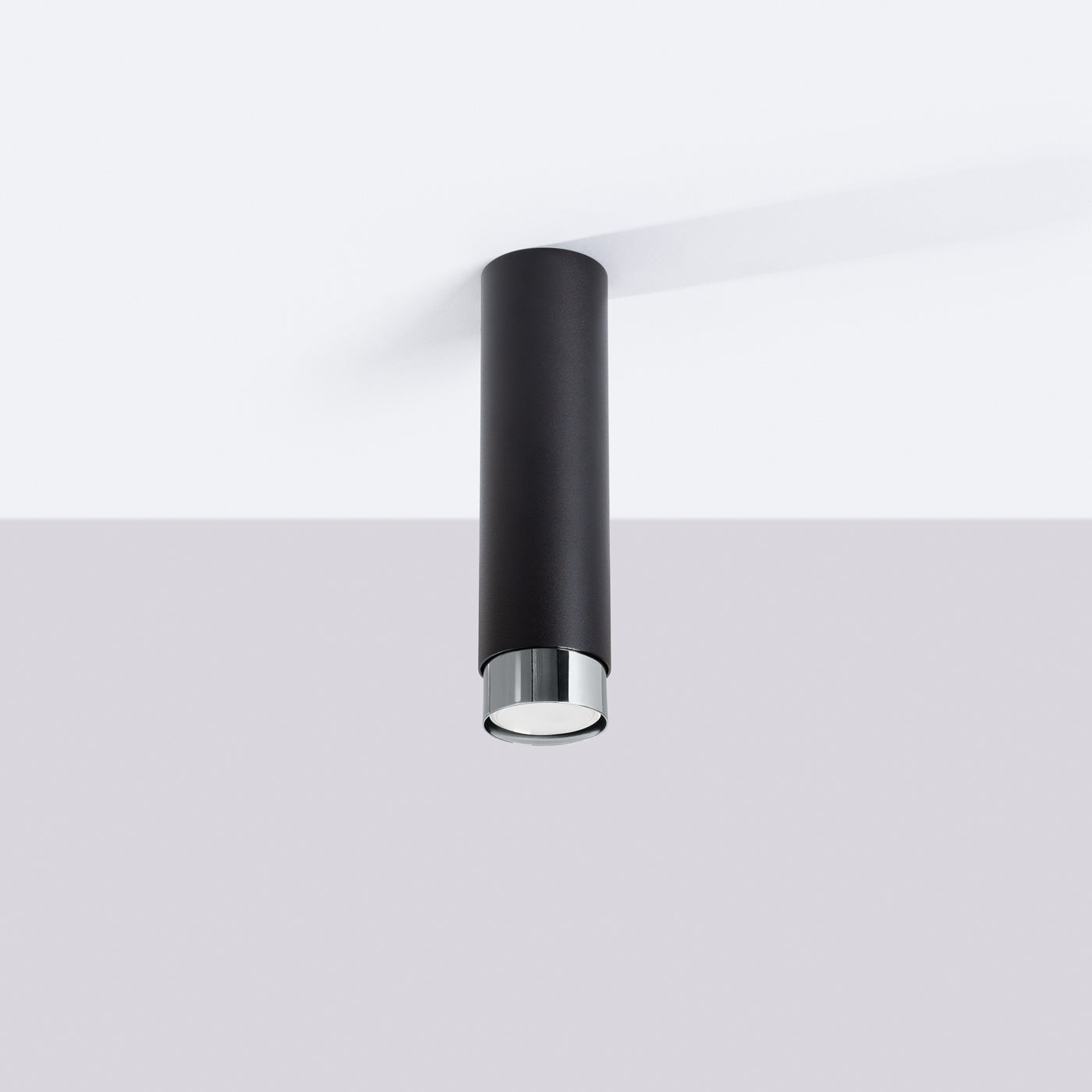 Plafondlamp NERO 22,5 zwart/chroom
