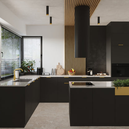 Plafondlamp NERO 12,5 zwart/goud