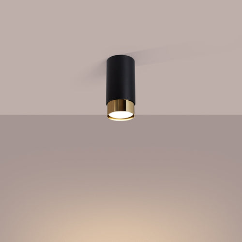 Plafondlamp NERO 12,5 zwart/goud