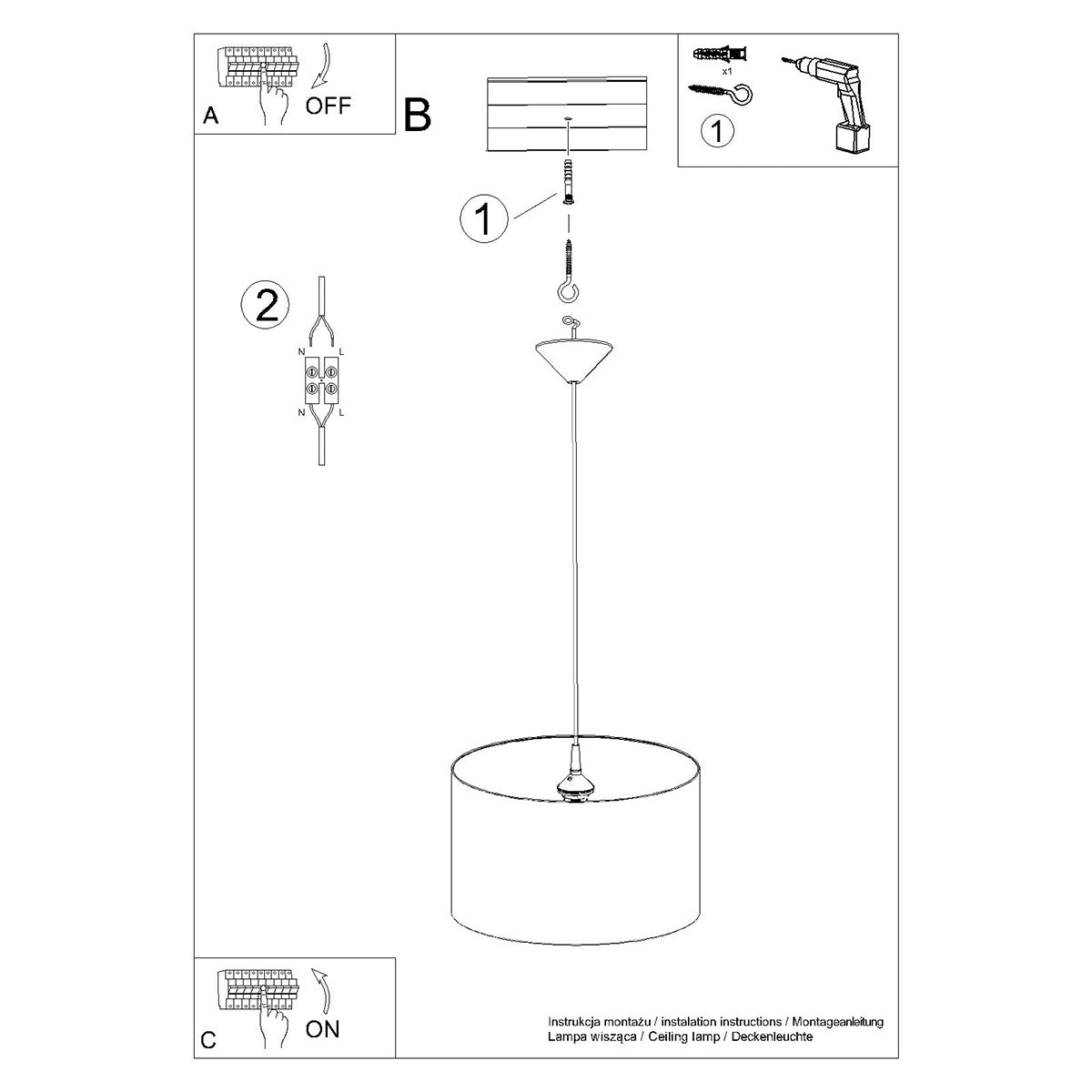 Hanglamp VOETBAL C 40