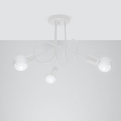 Witte loft Kroonluchter SUPEL 3