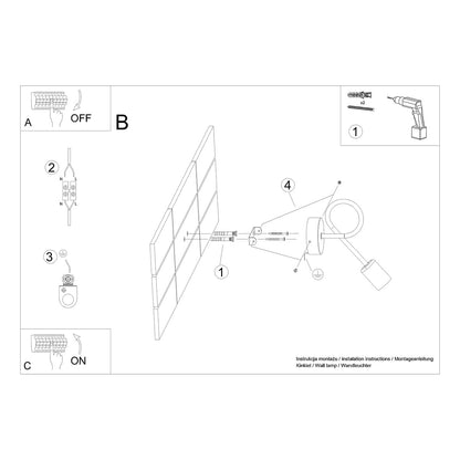 Wandlamp LOOP zwart