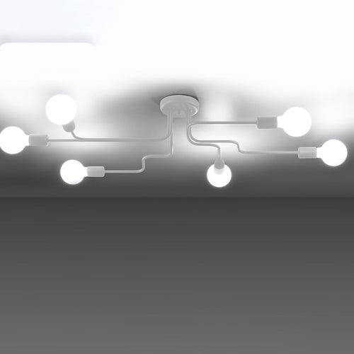Modieuze witte Kroonluchter VECTOR 6