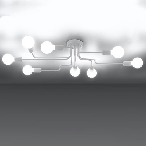 Modieuze witte Kroonluchter VECTOR 8
