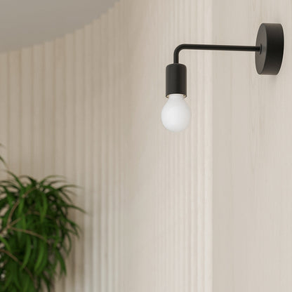 Minimalistische zwarte Kroonluchter NORAH 6R