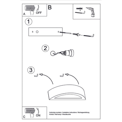 Wandlamp keramiek ATENA 20