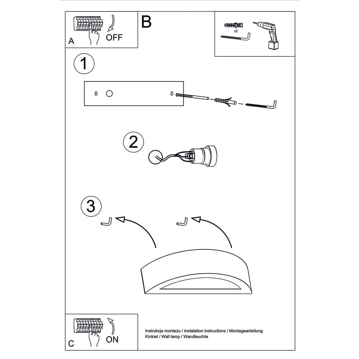 Wandlamp keramiek ATENA 30