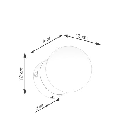 Wandlamp YOLI 1 wit