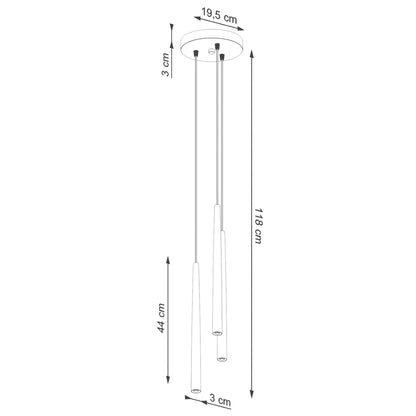 Staande lamp BLISS 3P zwart