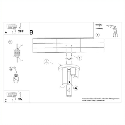 Plafondlamp LAGOS 5P wit