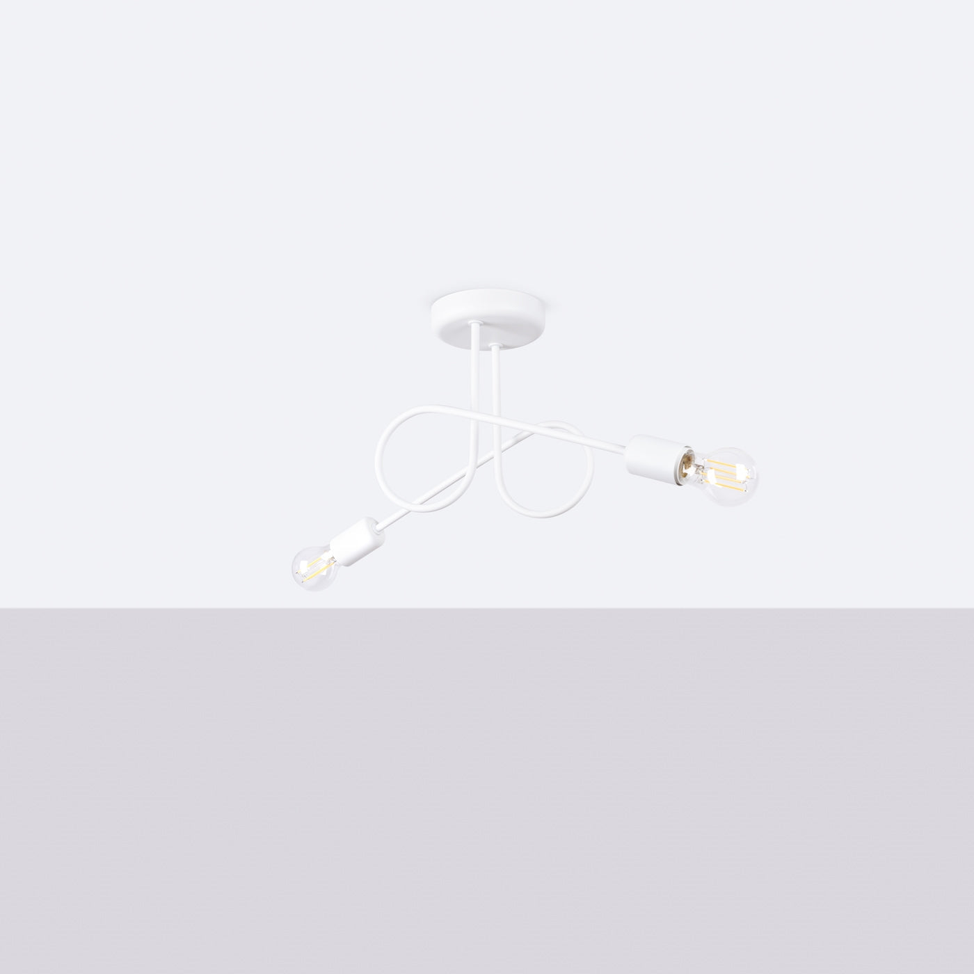 Industriële witte Kroonluchter LOOP 2