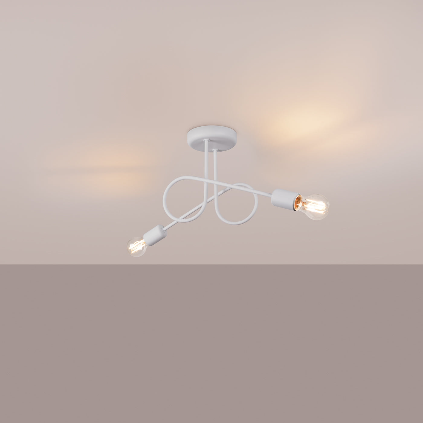 Industriële witte Kroonluchter LOOP 2