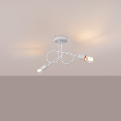 Industriële witte Kroonluchter LOOP 2