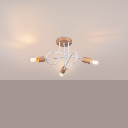 Elegante witte Kroonluchter EMBER 3