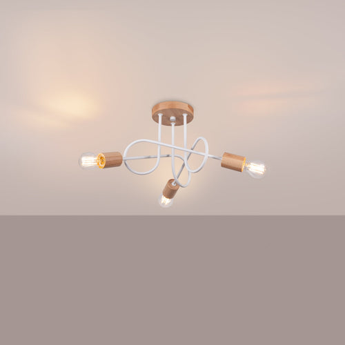 Elegante witte Kroonluchter EMBER 3