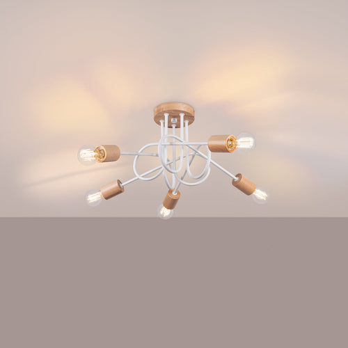 Elegante witte Kroonluchter EMBER 5