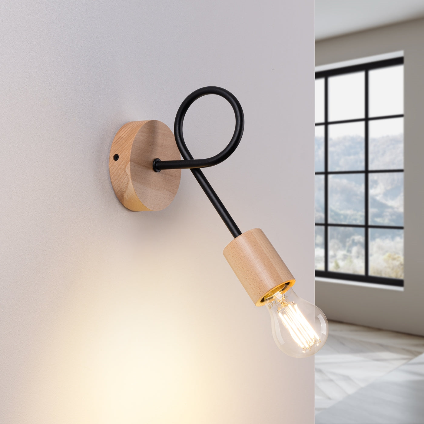 Wandlamp EMBER zwart