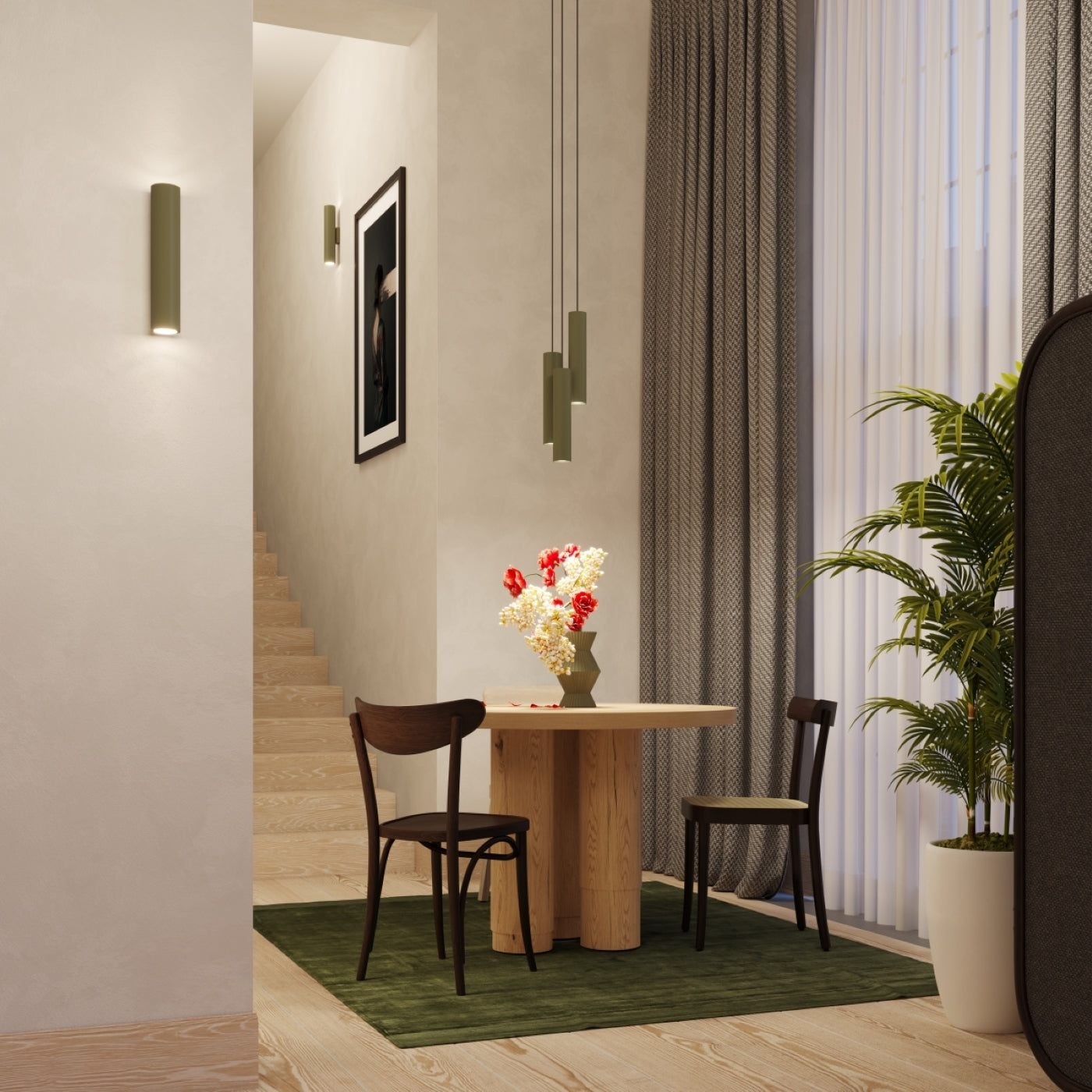 Hanglamp LAGOS 2 olijfgroen