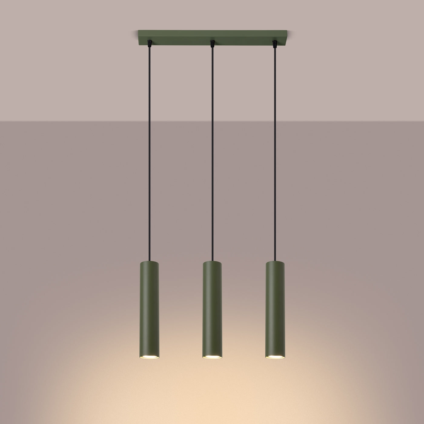 Hanglamp LAGOS 3L olijfgroen
