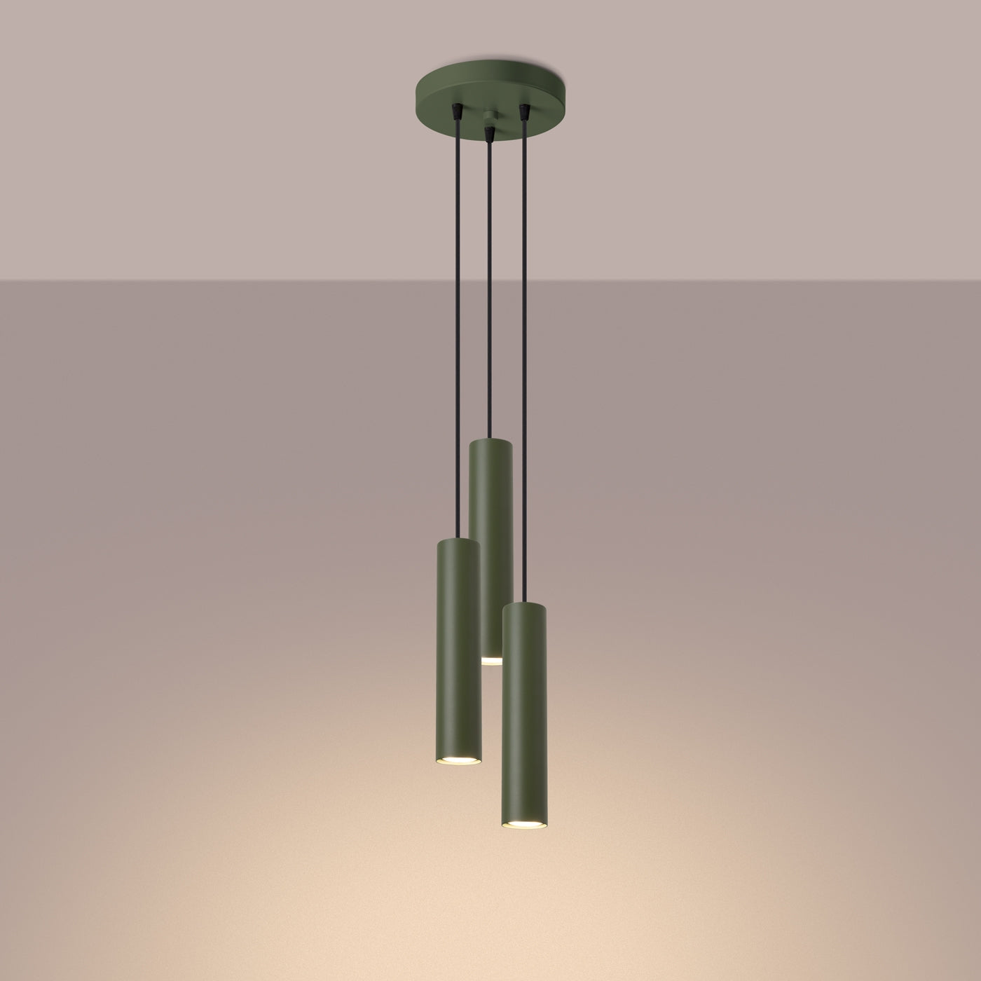 Hanglamp LAGOS 3P olijfgroen