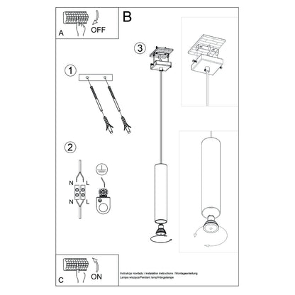 Hanglamp LAGOS 1 rood oker
