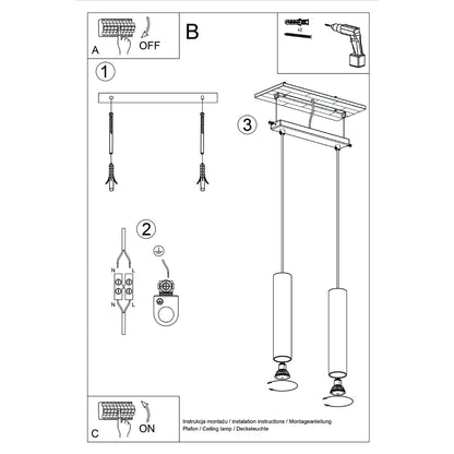 Hanglamp LAGOS 2 rood oker