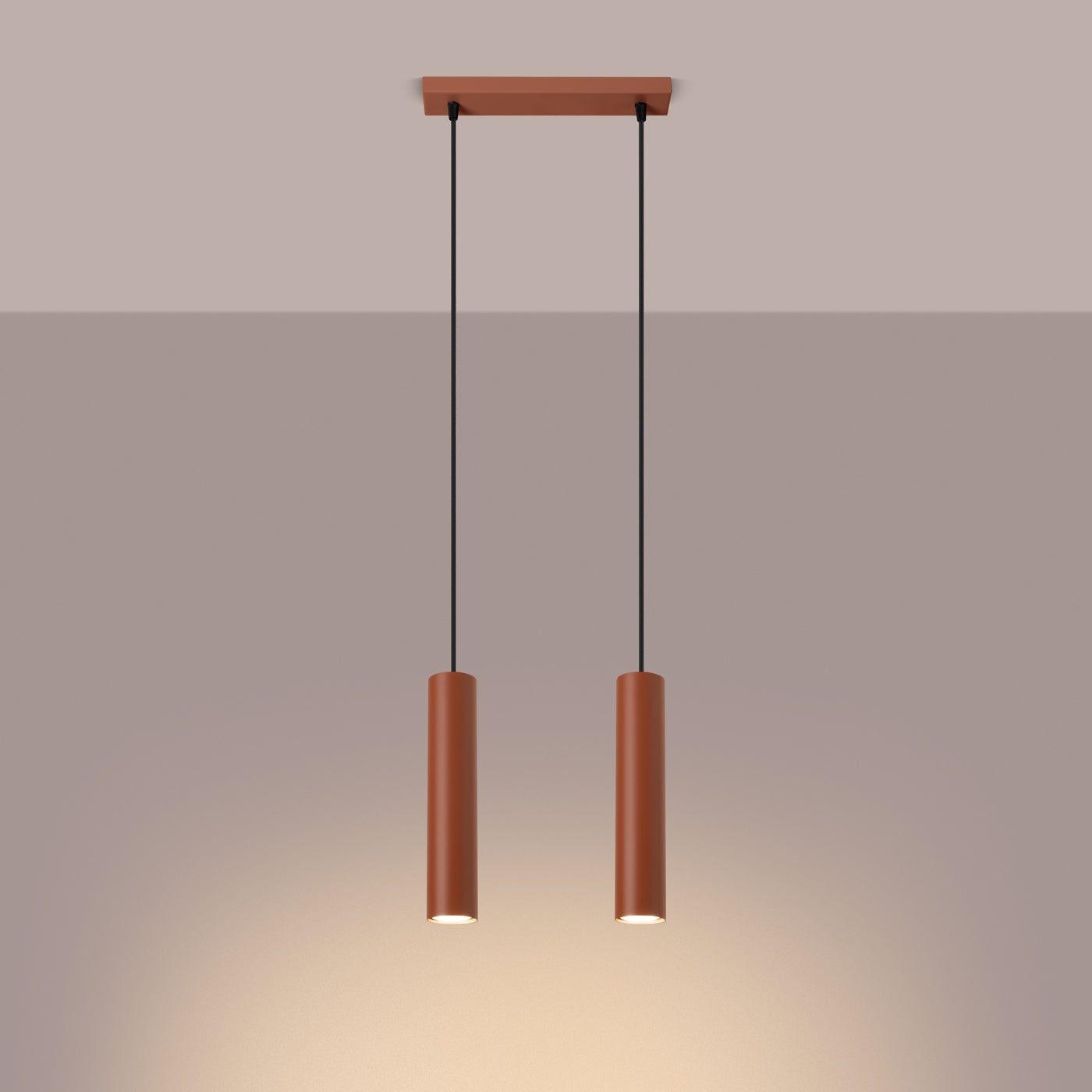 Hanglamp LAGOS 2 rood oker