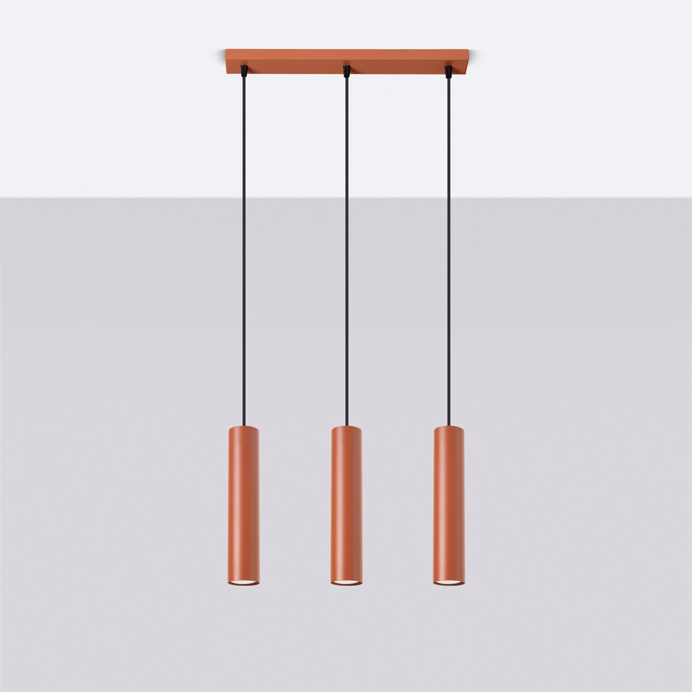 Hanglamp LAGOS 3L rood oker