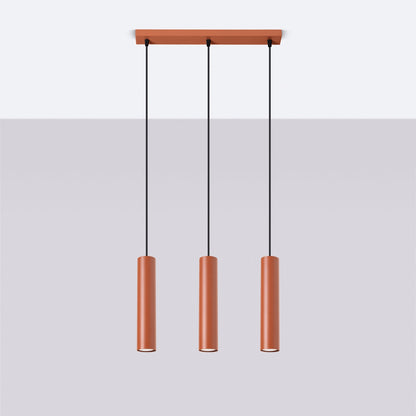 Hanglamp LAGOS 3L rood oker