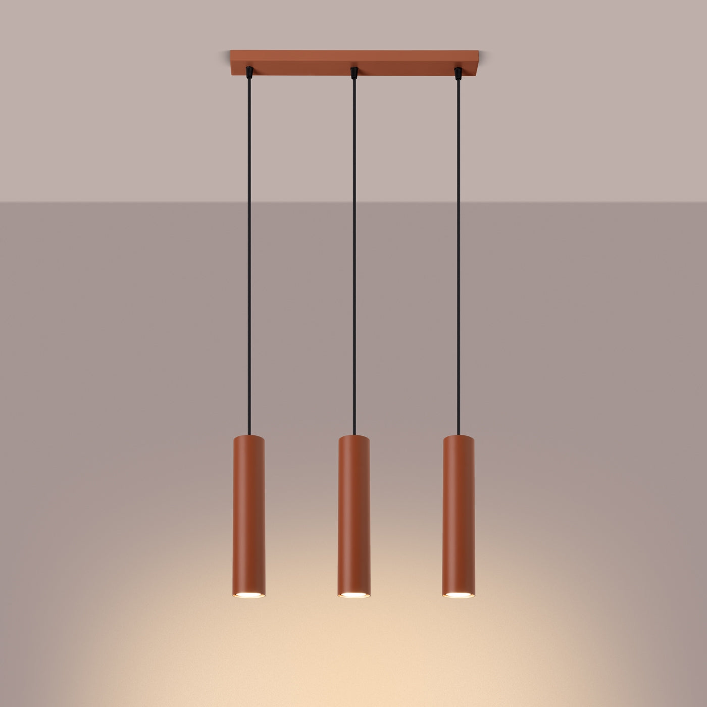 Hanglamp LAGOS 3L rood oker