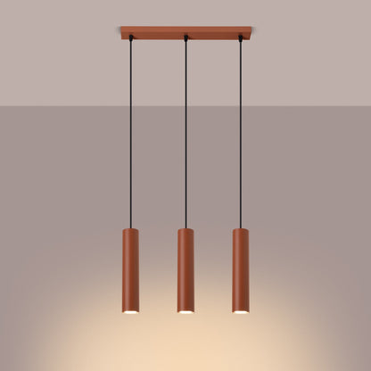 Hanglamp LAGOS 3L rood oker