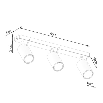 Plafondlamp RING 3L beige