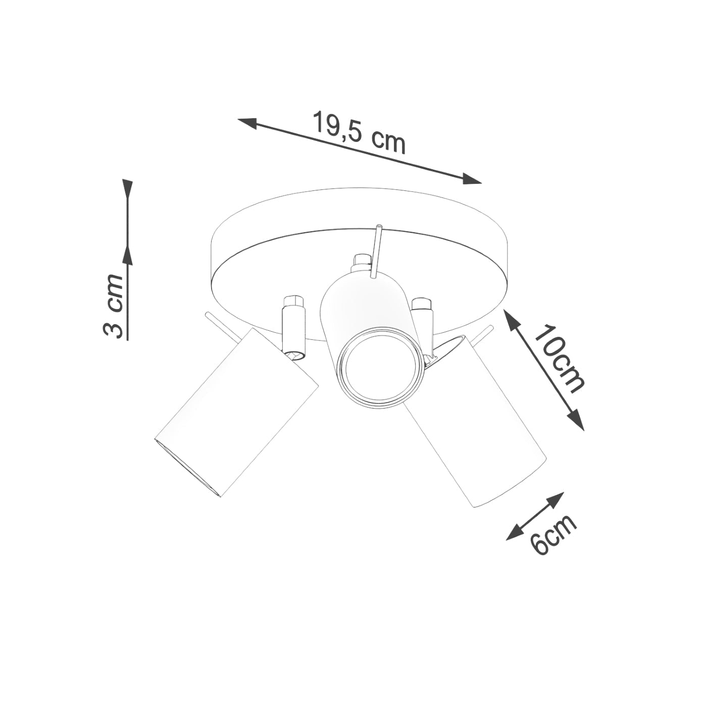 Plafondlamp RING 3P beige