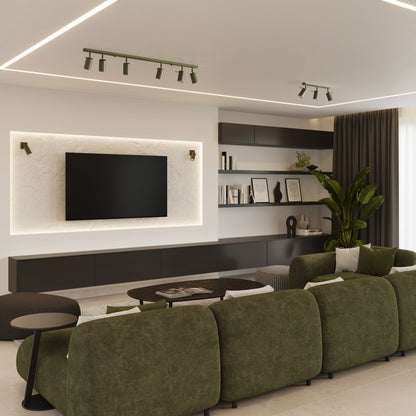 Wandlamp RING olijfgroen