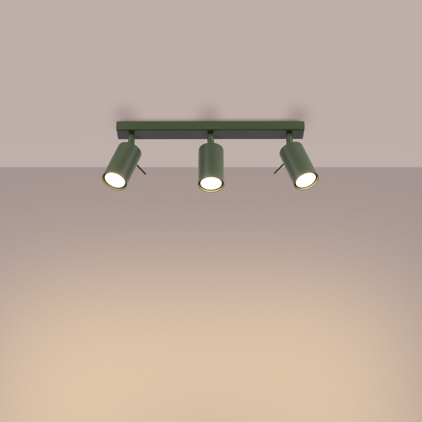 Plafondlamp RING 3L olijfgroen
