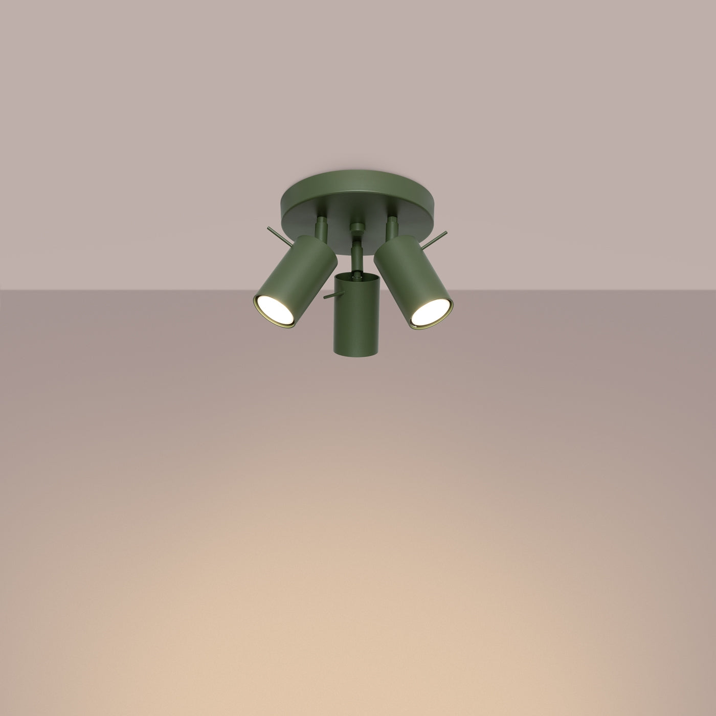 Plafondlamp RING 3P olijfgroen