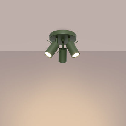 Plafondlamp RING 3P olijfgroen