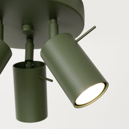 Plafondlamp RING 3P olijfgroen