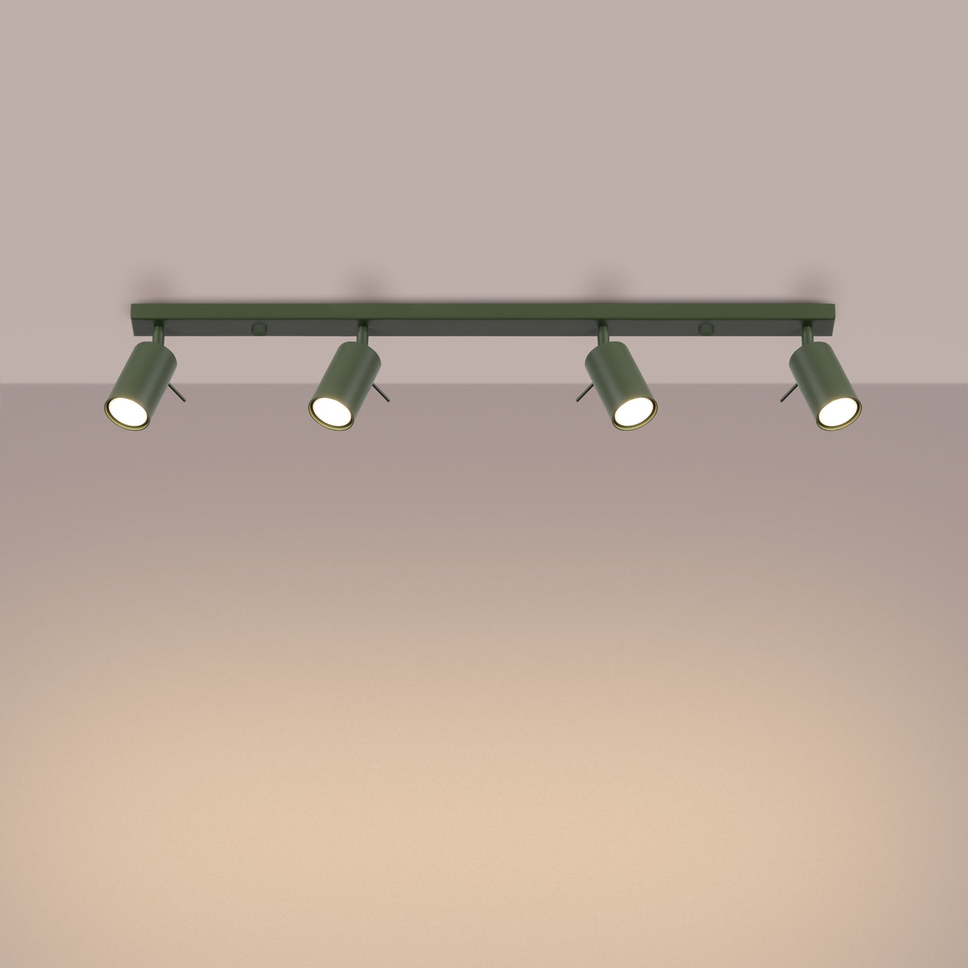 Plafondlamp RING 4L olijfgroen