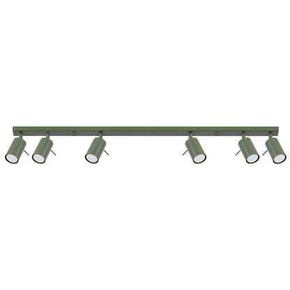 Plafondlamp RING 6L olijfgroen