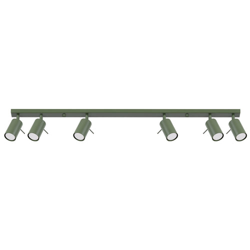 Plafondlamp RING 6L olijfgroen