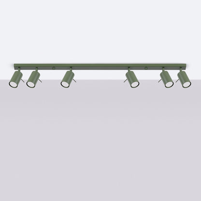 Plafondlamp RING 6L olijfgroen